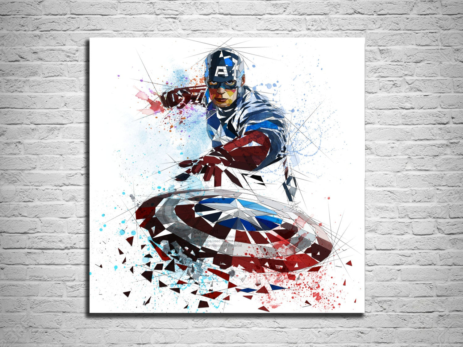 captain America Superhero wall art