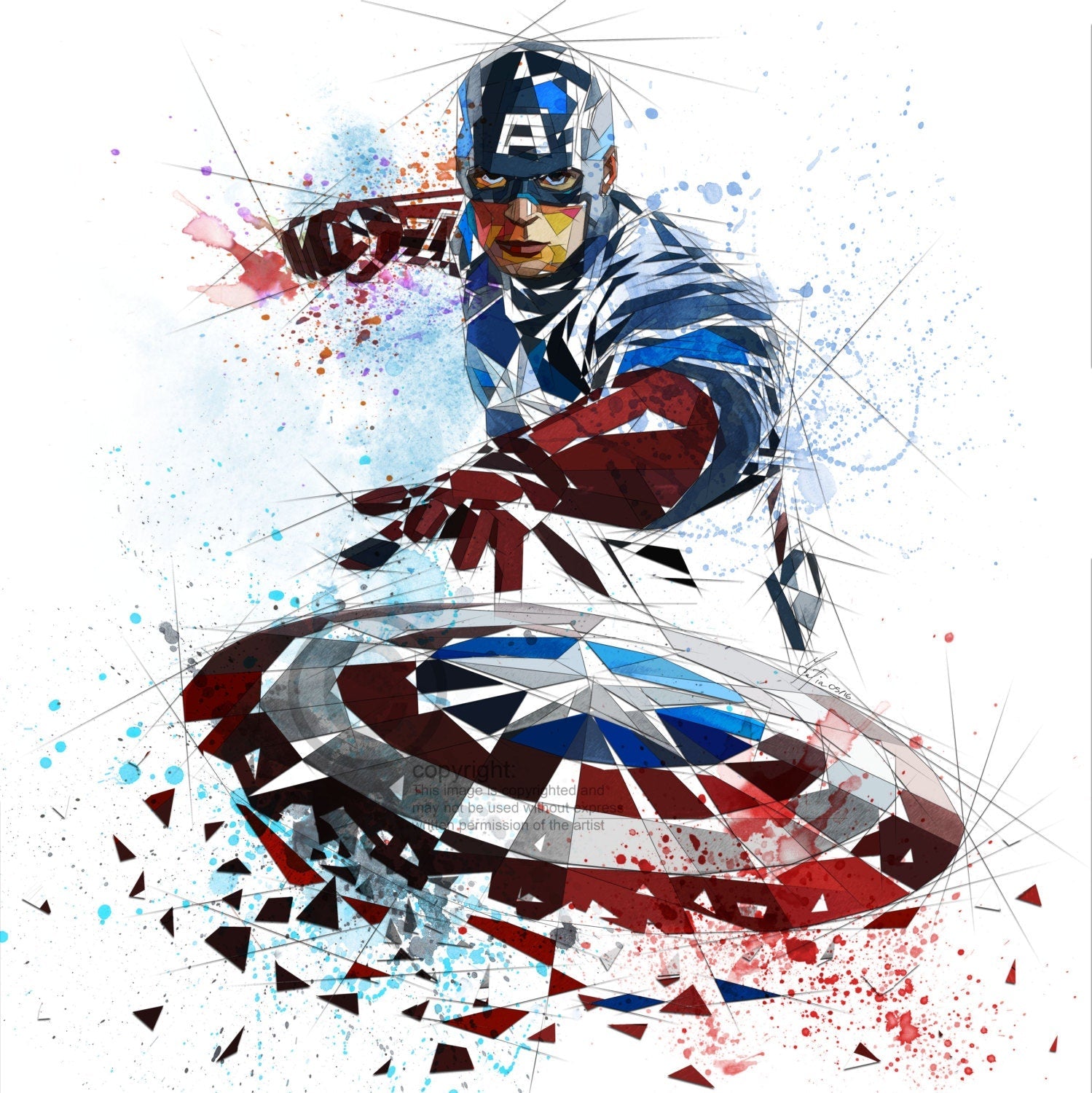 Captain America Canvas Wall Art