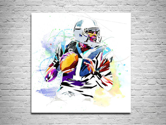 Cam Newton Football wall Art