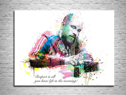 CANVAS Print Teddy KGB Rounders Poker Player gift Watercolor Wall Art, Man Cave Wall Art, Modern Abstract Painting, Poker Wall Art POK-TK02