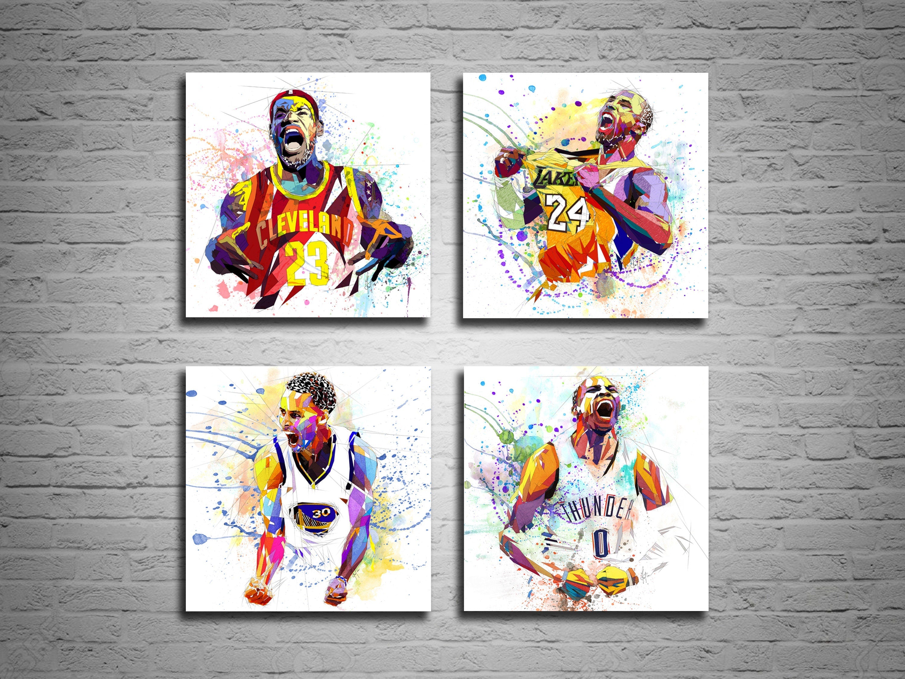 Basketball Wall Art Display Set of 4 or 6