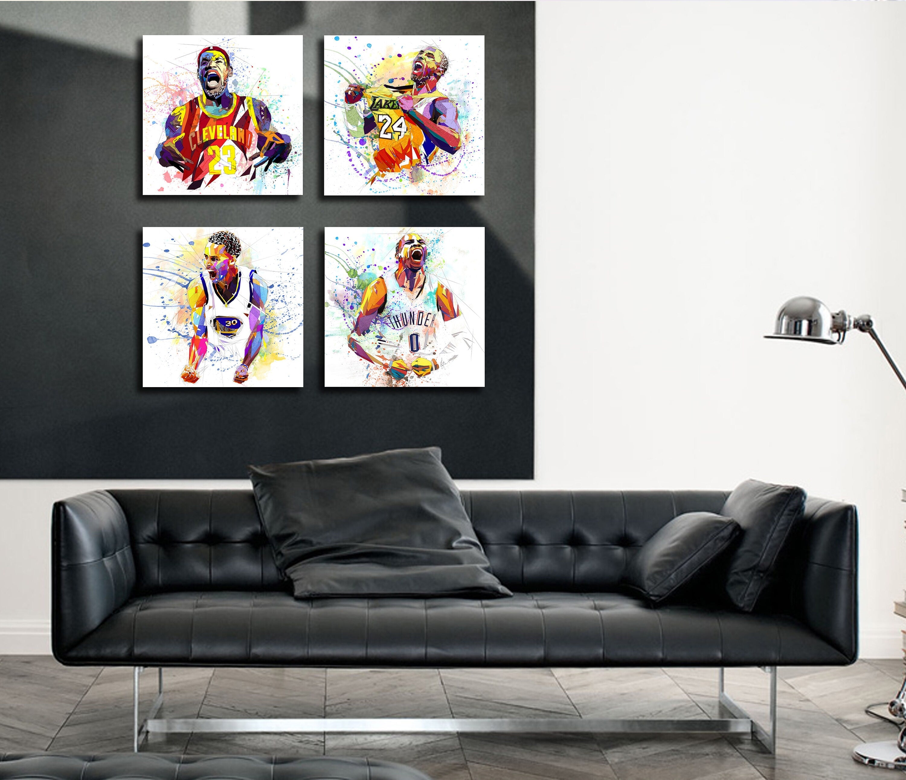 Canvas Print Basketball Wall Art Set of 4