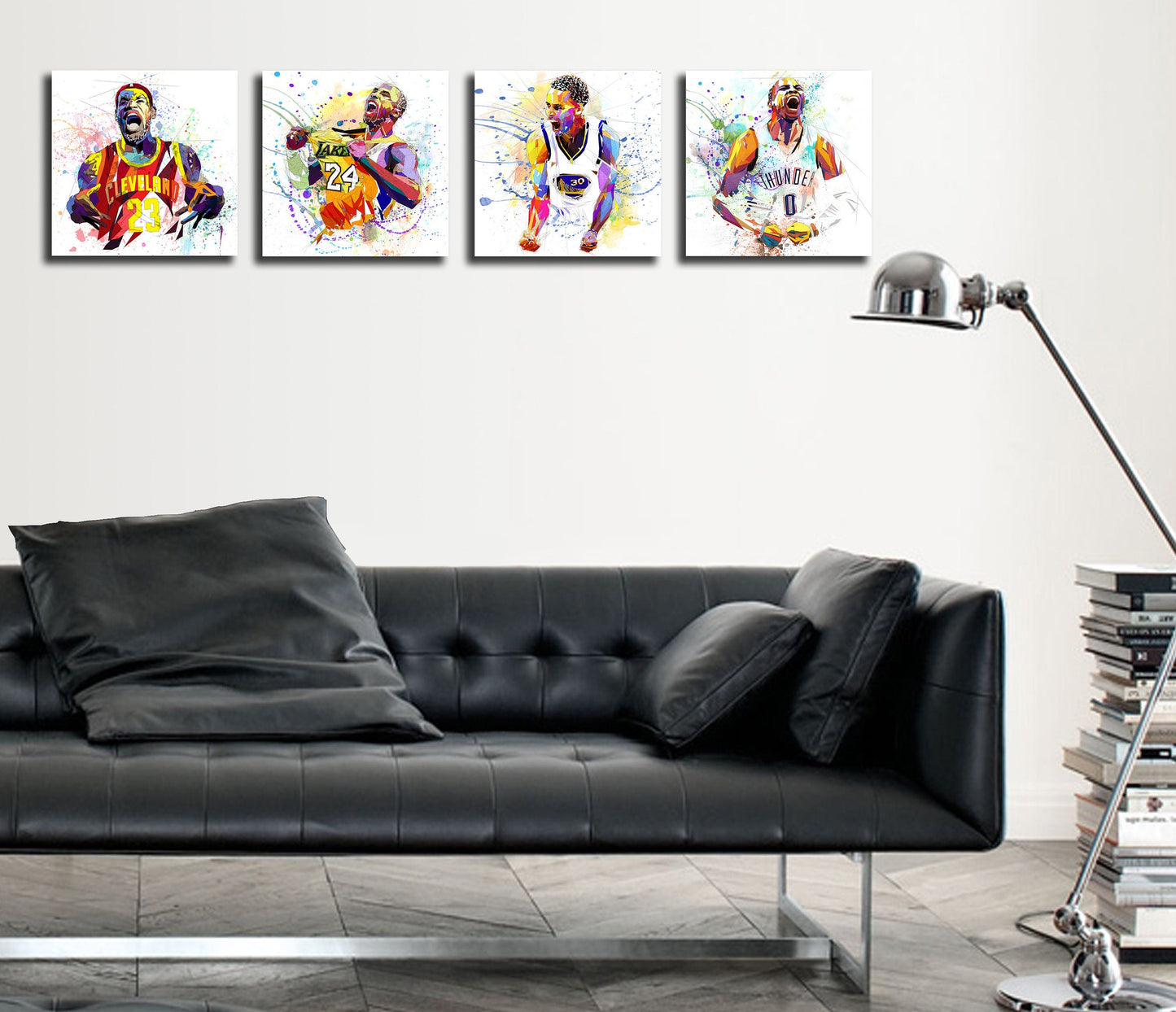 Canvas Print Basketball Wall Art Display Set of 4 or 6, Choose Your Favorite Basketball Players from Katiaskye Online Shop
