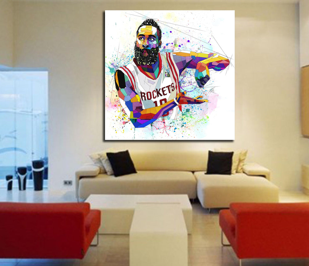 James Harden canvas wall art