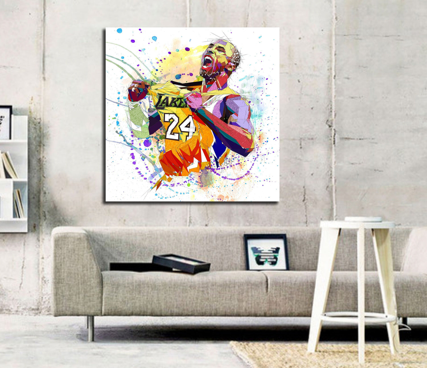 Michael Jordan and Kobe Bryant Canvas Wall Art NBA Legends 