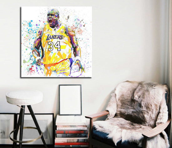 Shaquille O'neal bedroom wall decor