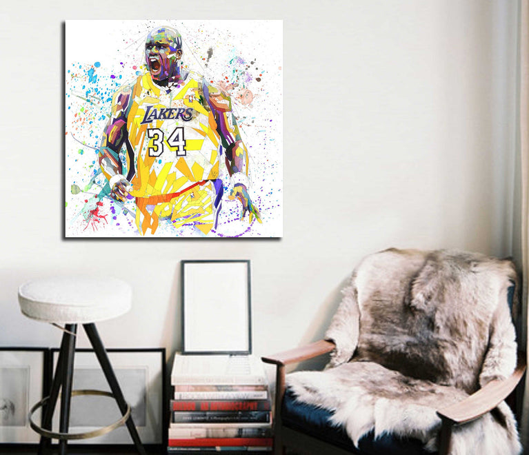 Shaquille O'neal bedroom wall decor