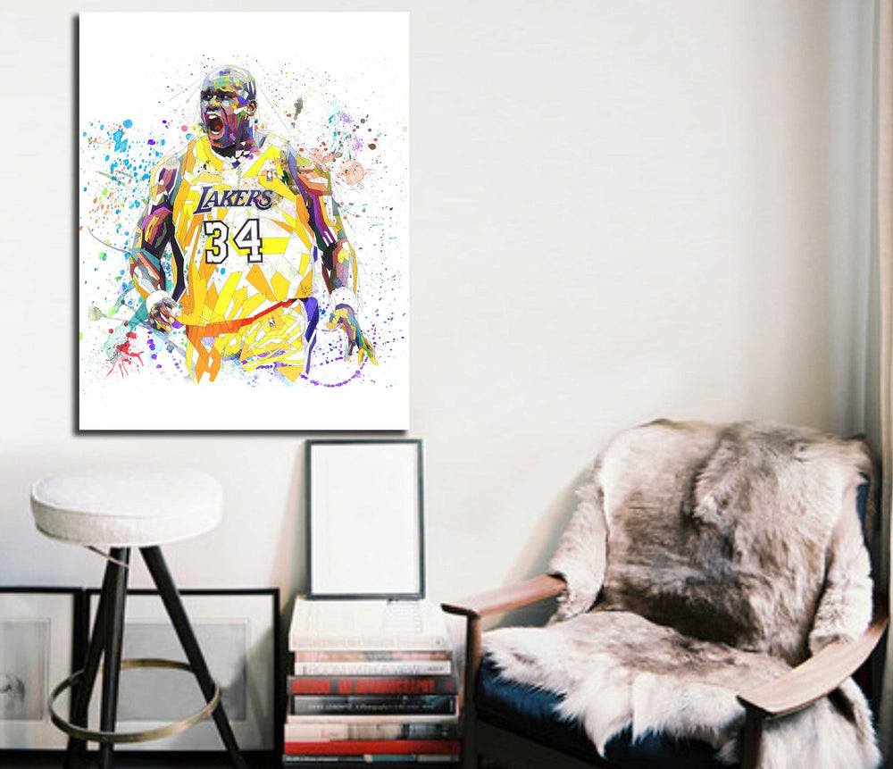 Shaquille O'neal sports office wall decor