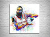 Canvas Print James Harden Wall Art, Basketball Player Poster, Boys Teen Room Art, Man Cave Decor st NBA-JH01