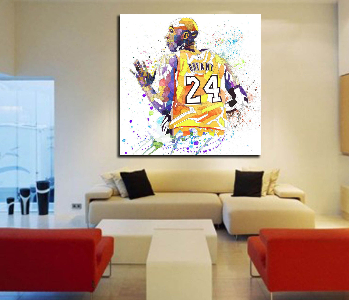 Canvas Print Kobe Bryant Poster, Basketball Wall Art, Sports Wall Art Decor - NBA-KB02