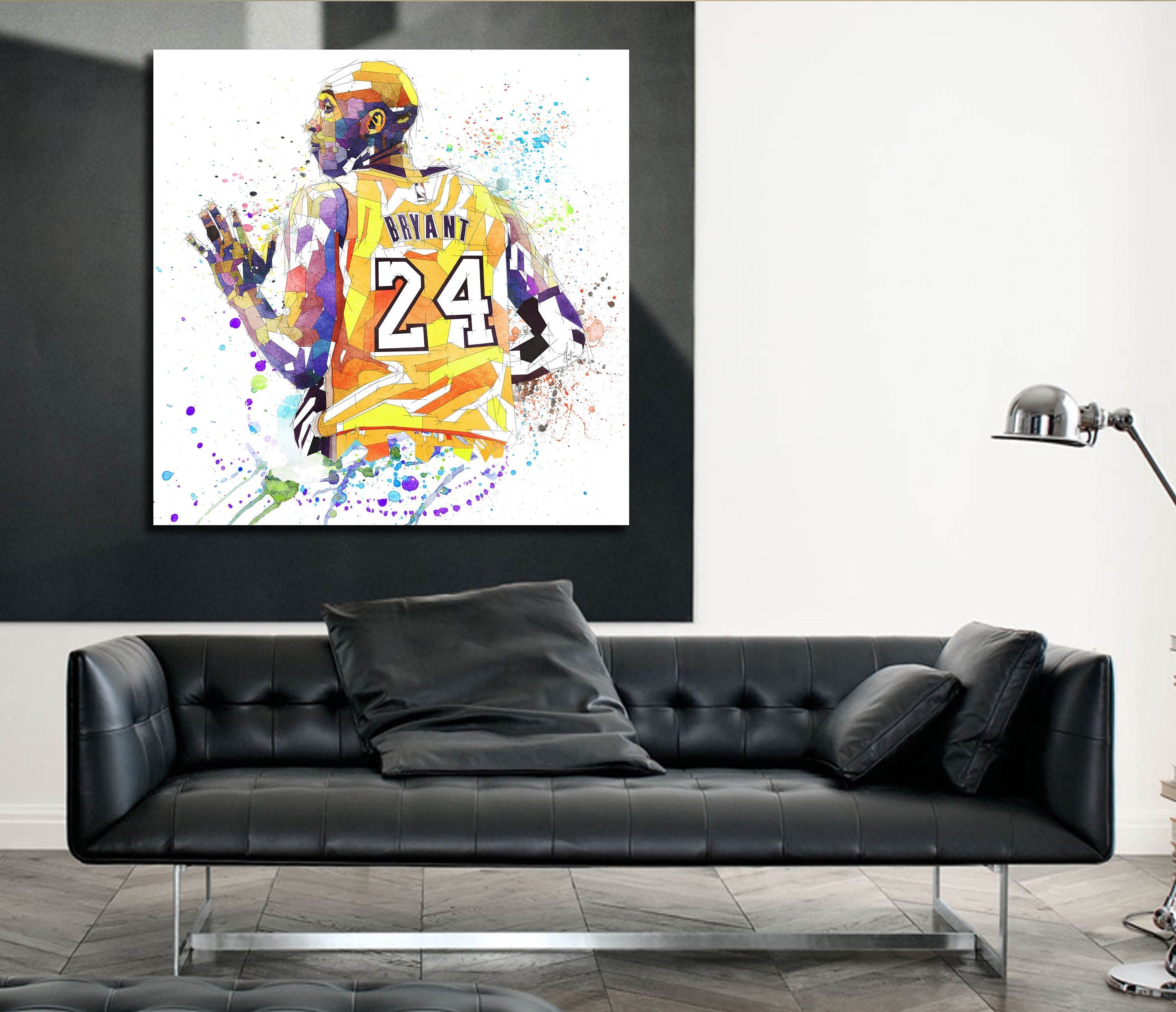Canvas Print Kobe Bryant Poster, Basketball Wall Art, Sports Wall Art Decor - NBA-KB02