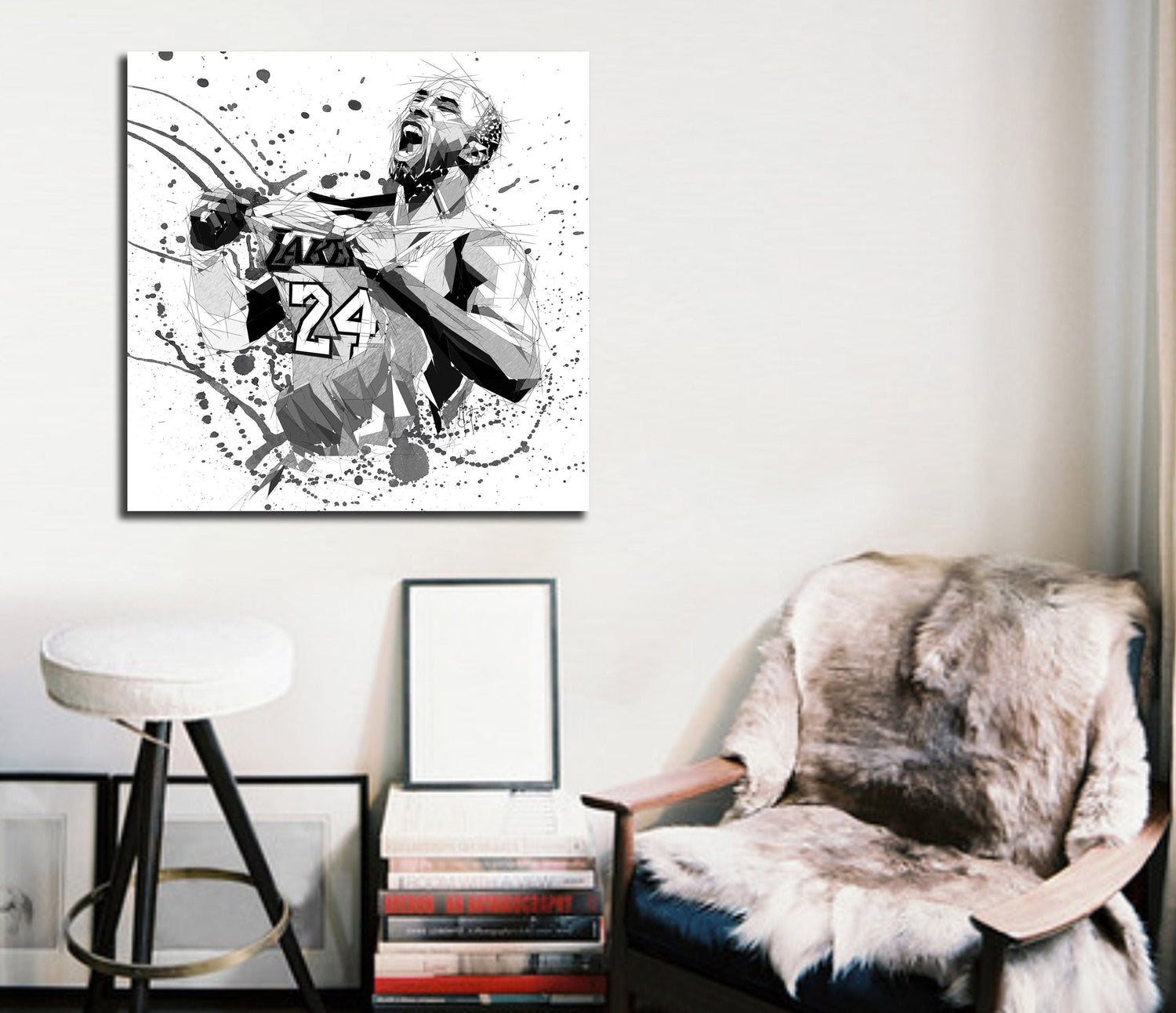 Kobe bryant canvas print wall art