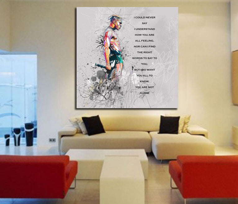 Limited Edition CANVAS PRINT XXXTentacion Performing Quote Art, Colorful XXXTentacion Poster, Canvas Art Print, Contemporary Abstract Drawing MUS-XX02