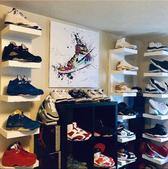 Air Jordans Blue Sneakers wall art