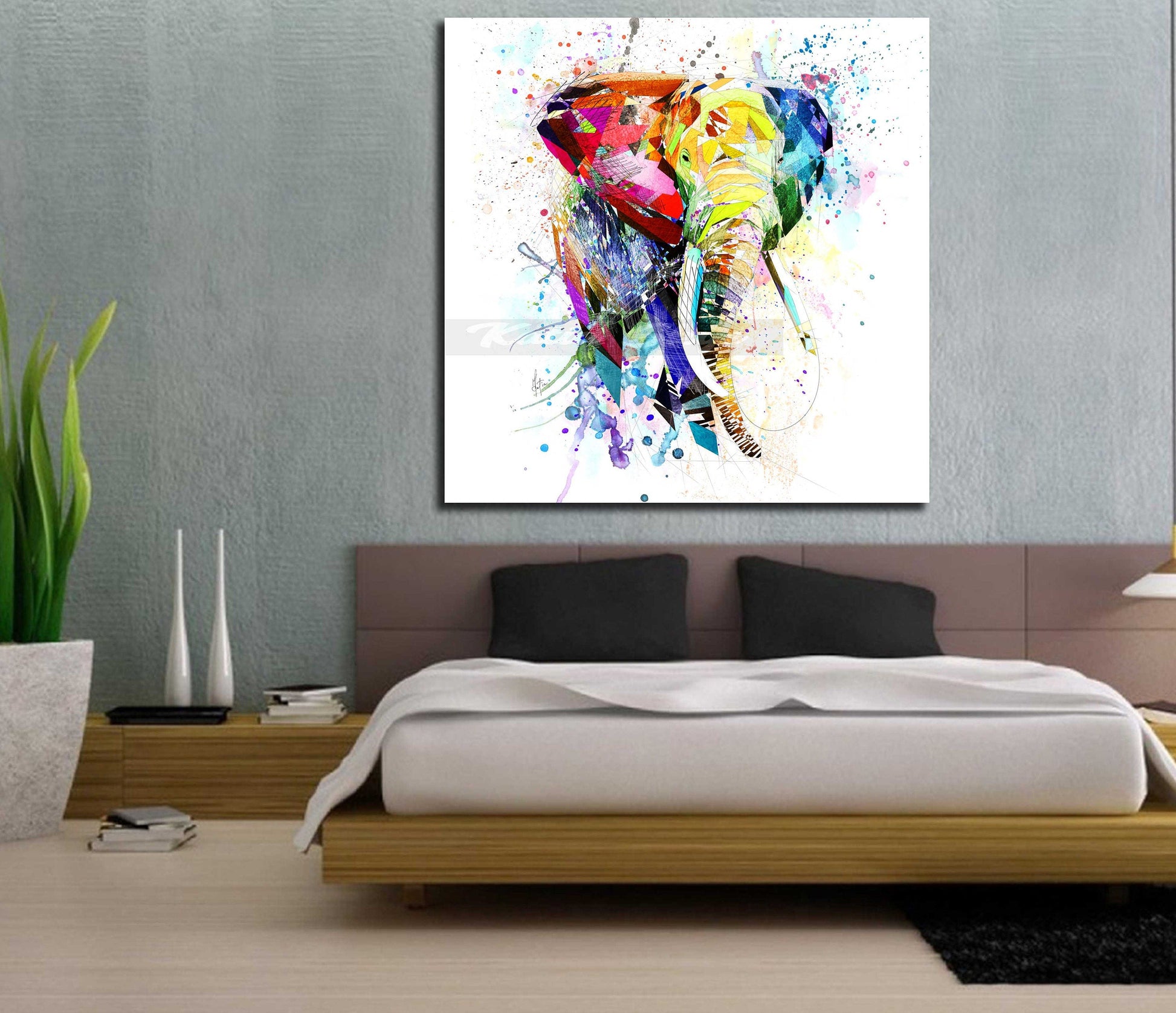 5" thick canvas stretched