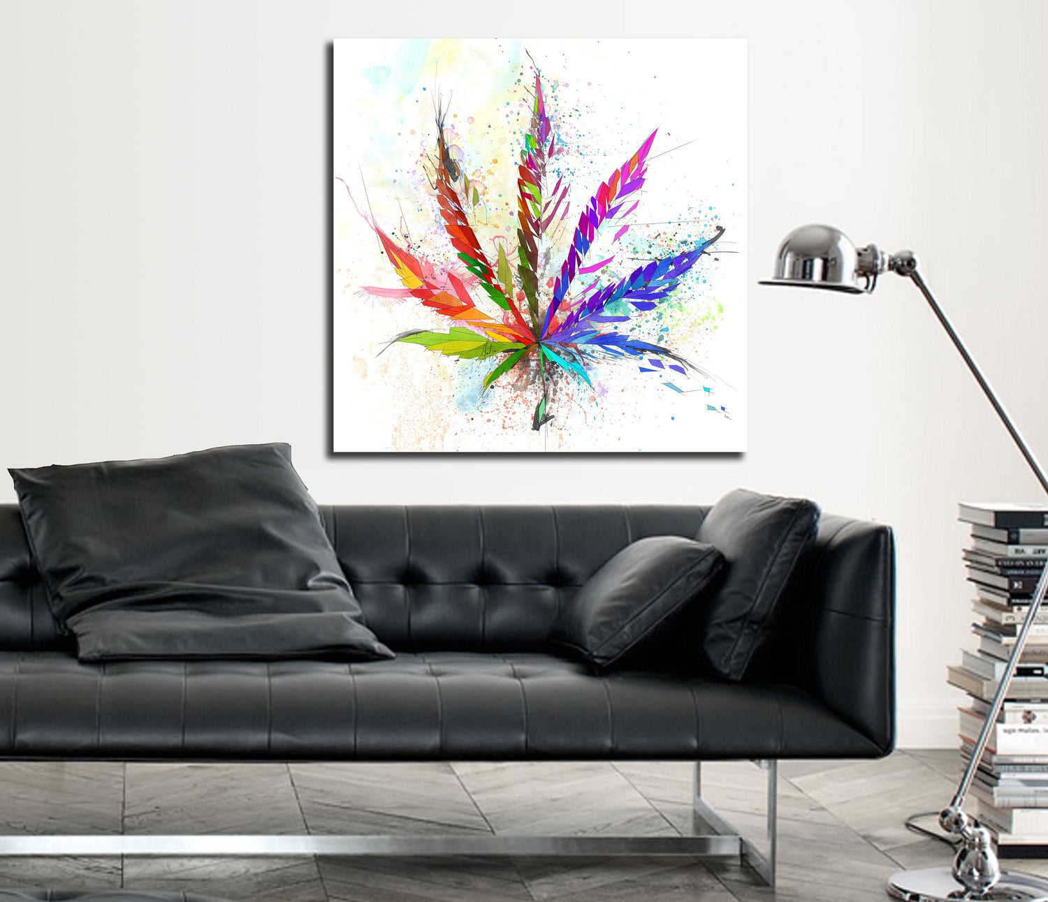Colorful Marijuana wall poster