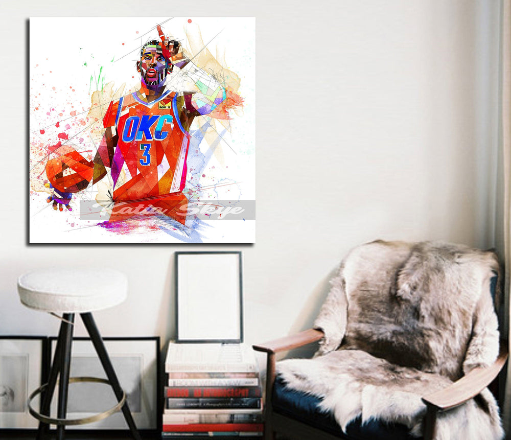 Chris Paul drawing wall art