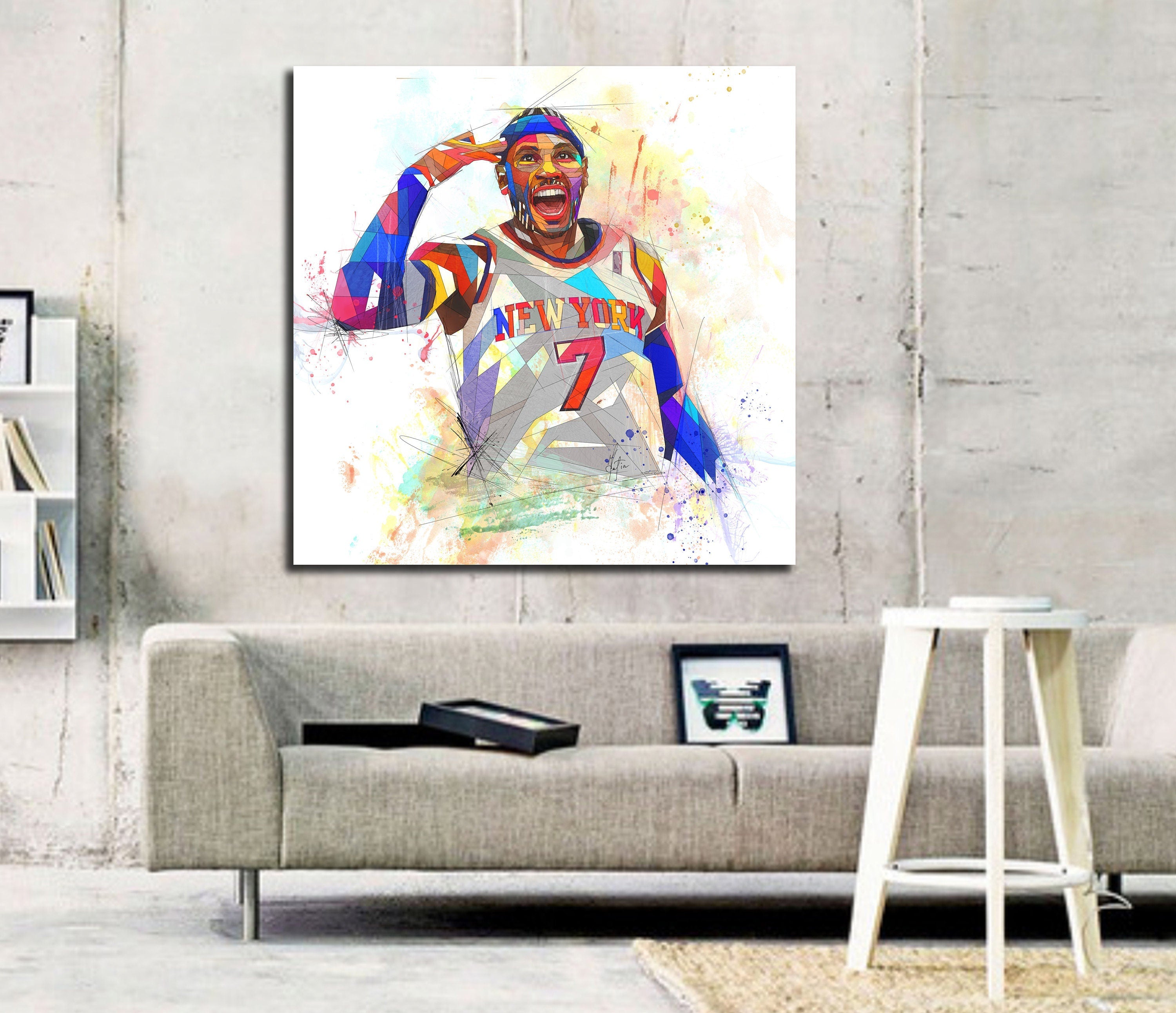 Carmelo Anthony canvas print wall art