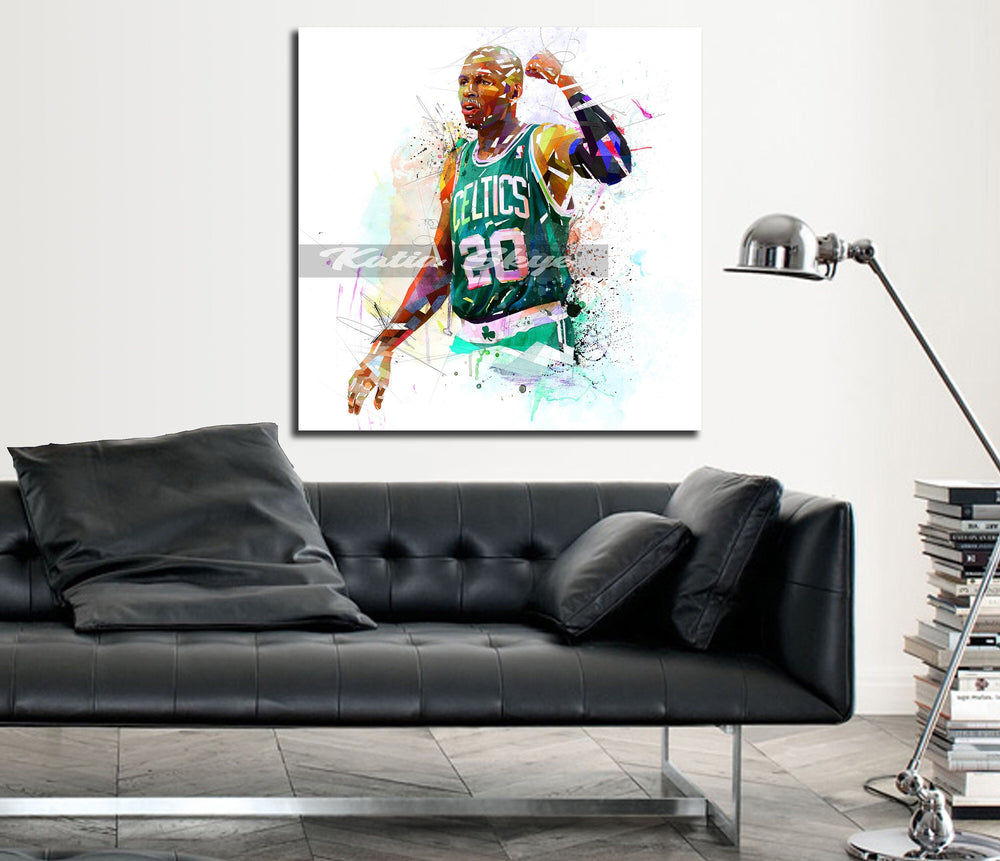 Ray Allen basketball wall art