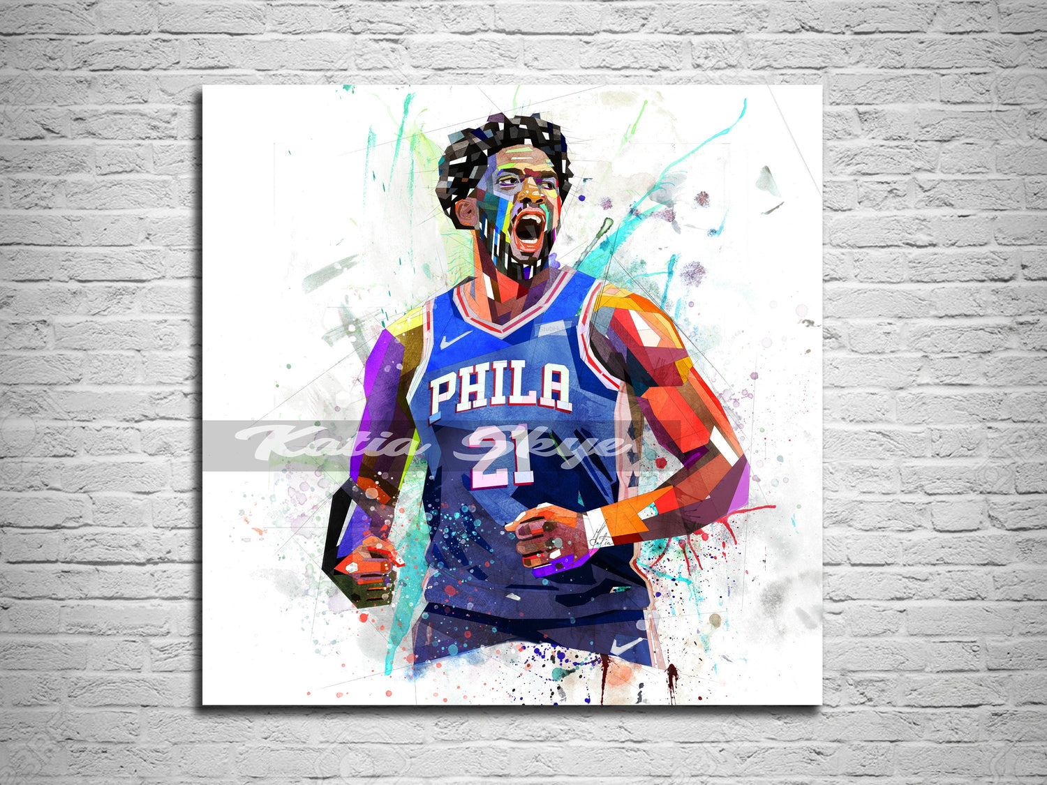  Joel Embiid Print, Joel Embiid Poster, Philadelphia 76ers  Poster, Basketball Wall Art, Basketball Poster, Basketball Decor, Sports  Posters, Man Cave : Handmade Products