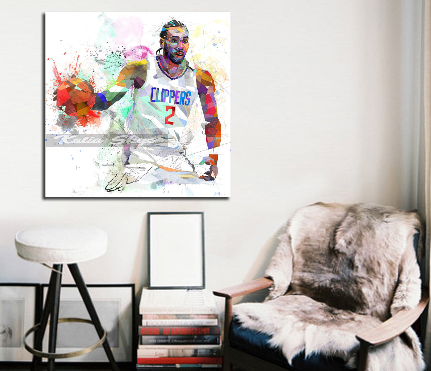 CANVAS PRINT Basketball Kawhi Leonard Art