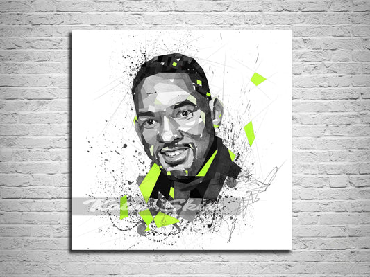 CANVAS PRINT Will Smith Portrait, Office Decor, Man Cave Contemporary Wall Art, Boys Room Art, Modern Wall Art MOV-WS01