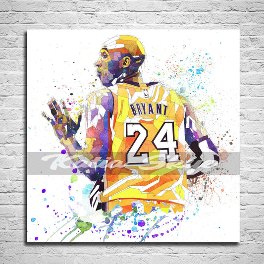 Canvas Print Kobe Bryant Poster, Basketball Wall Art, Sports Wall Art Decor - NBA-KB02