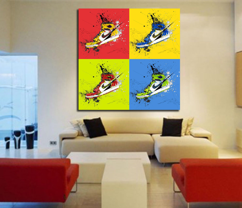 Air Jordans colorful wall decor 
