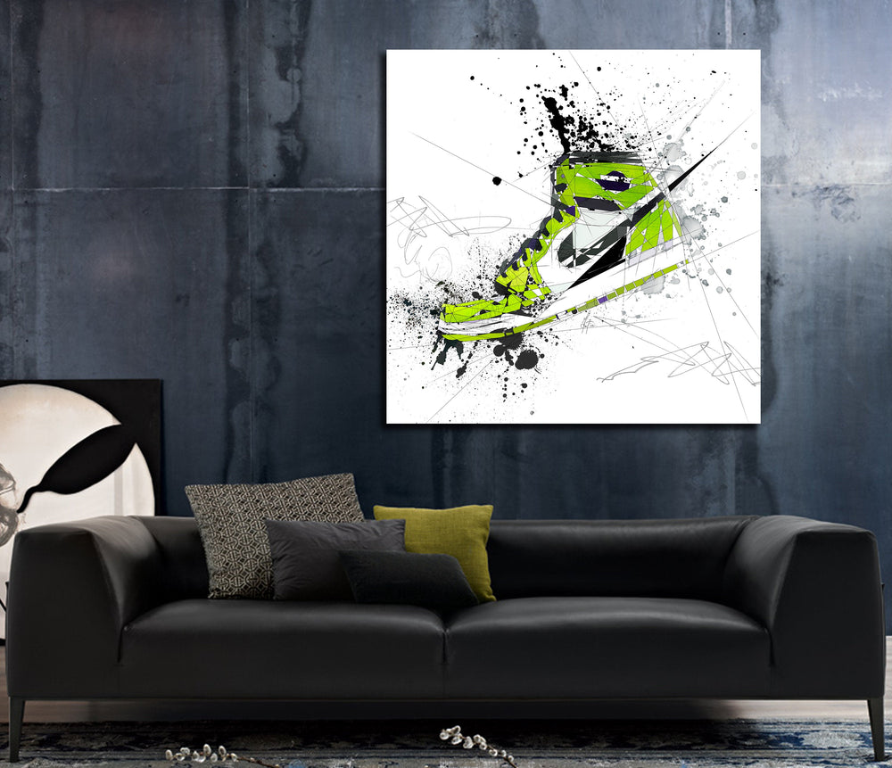Air Jordans Nike Lime Green decor 
